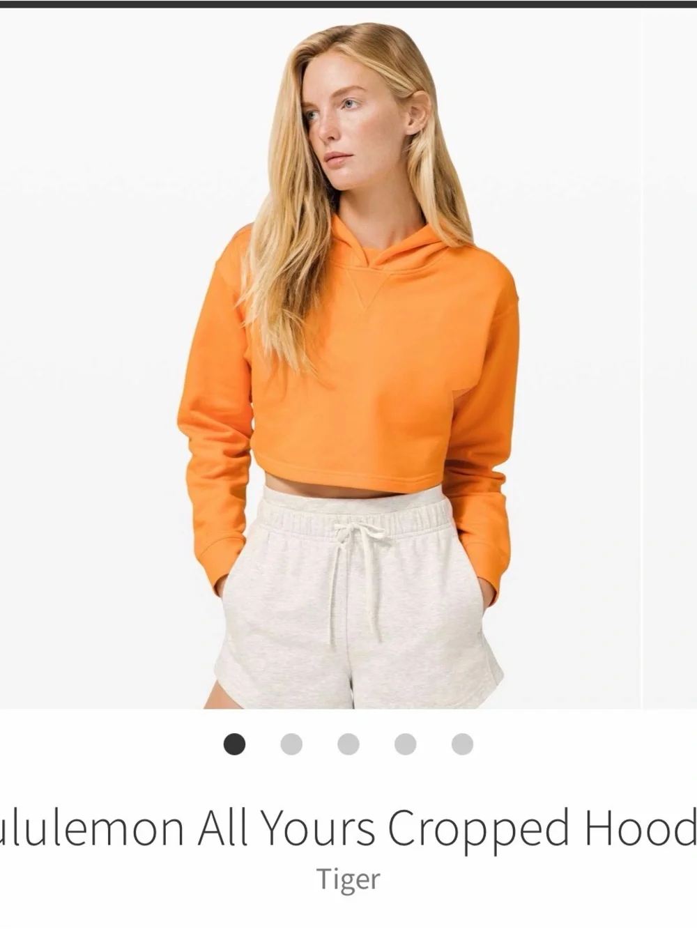 lululemon All Yours Cropped Hoodie - size 4